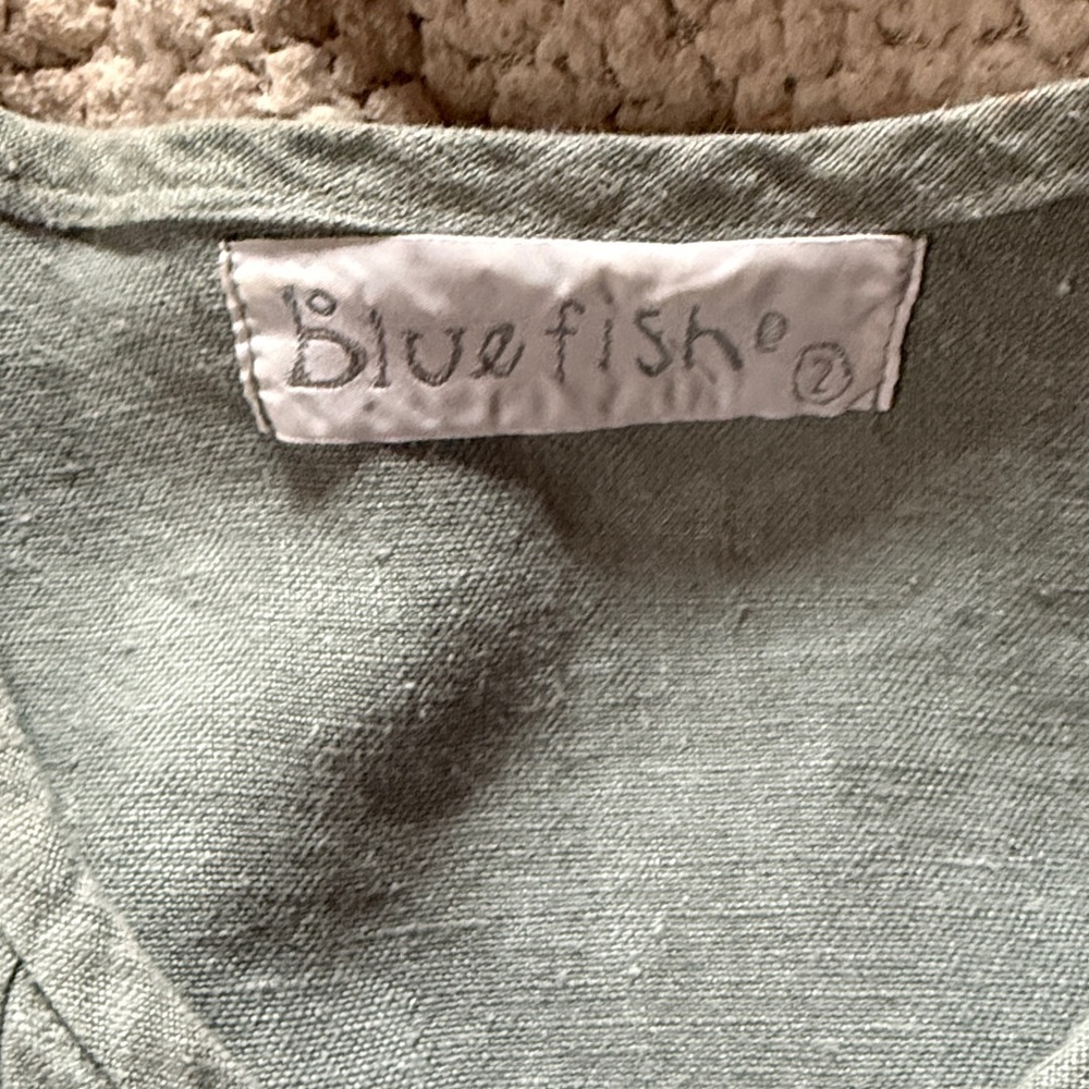 Blue Fish blue linen printed tunic - Picture 3 of 4